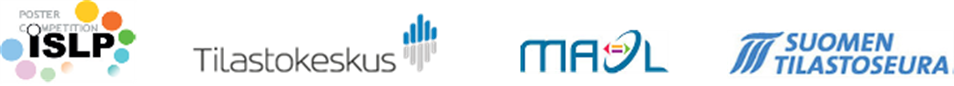 Kilpailun järjestäjien logot: ISLP-projekti, Tilastokeskus, MAOL ja Suomen Tilastoseura.